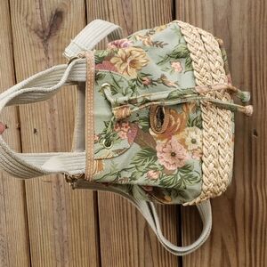 Carpetbag floral fabric handbag